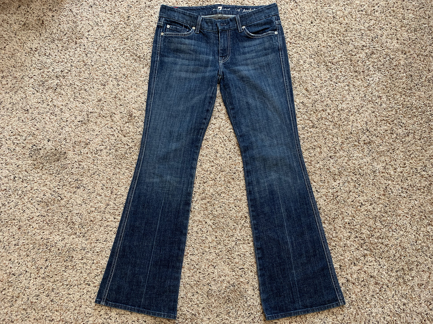 7 for All Mankind Womens A Pocket Bootcut Jeans Size 27