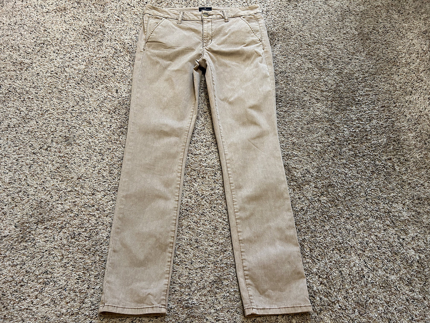 American Eagle Womens Skinny Stretch Khaki Pants Size 10 Regular 