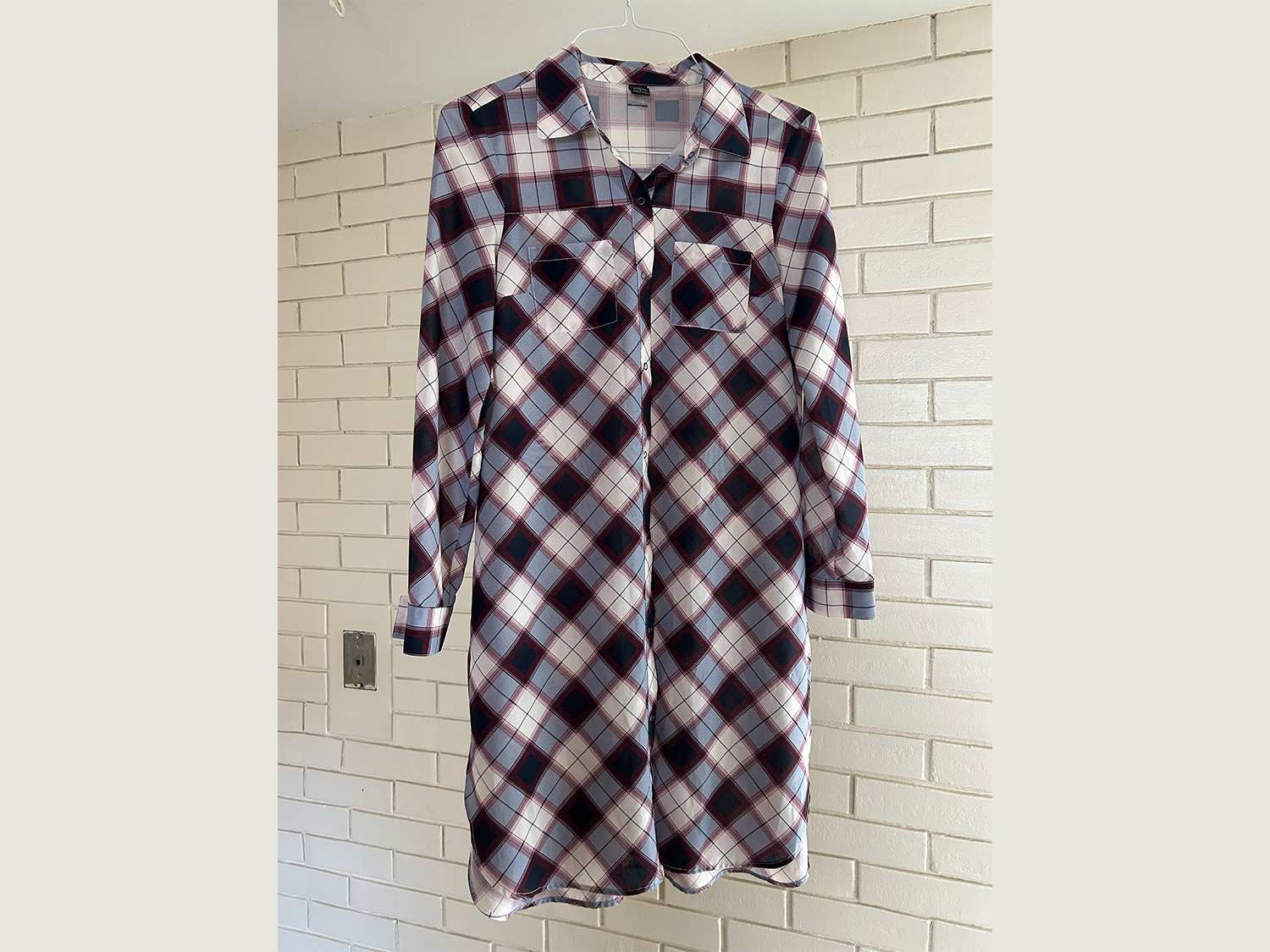 Prana Womens Breathe Button-Down Plaid Dress Size S