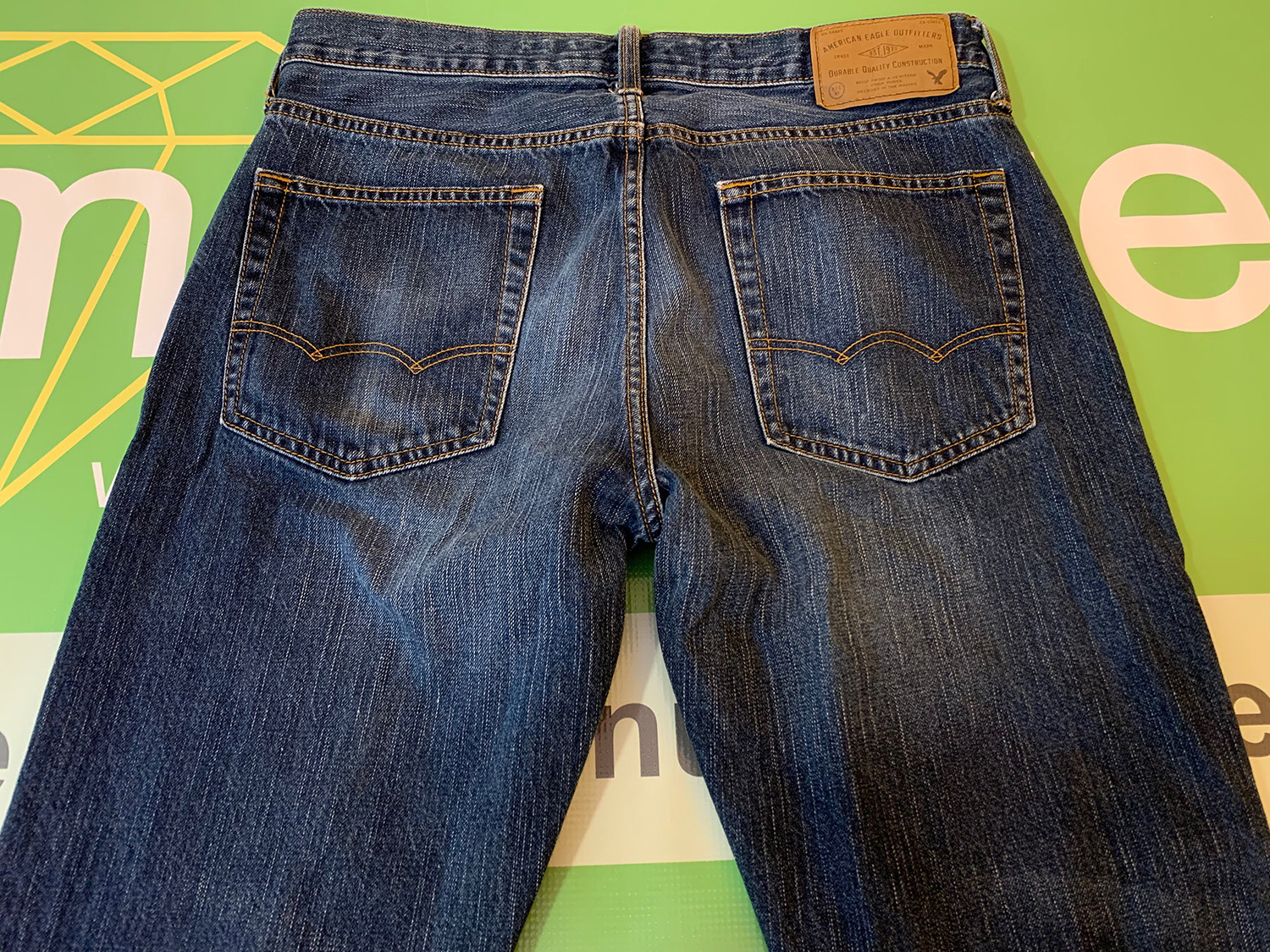 American Eagle Womens Original Straight Jeans Hemmed to 32 x 28
