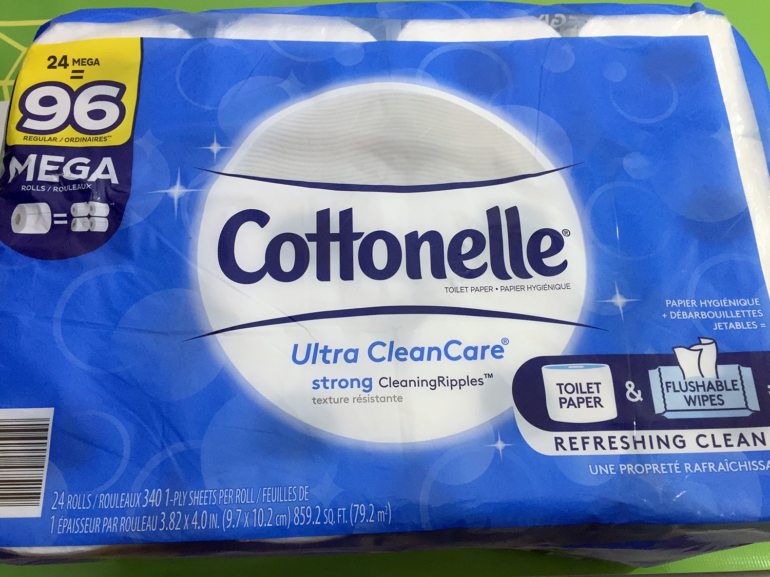 Cottonelle Ultra CleanCare Toilet Paper, 24 Mega Rolls