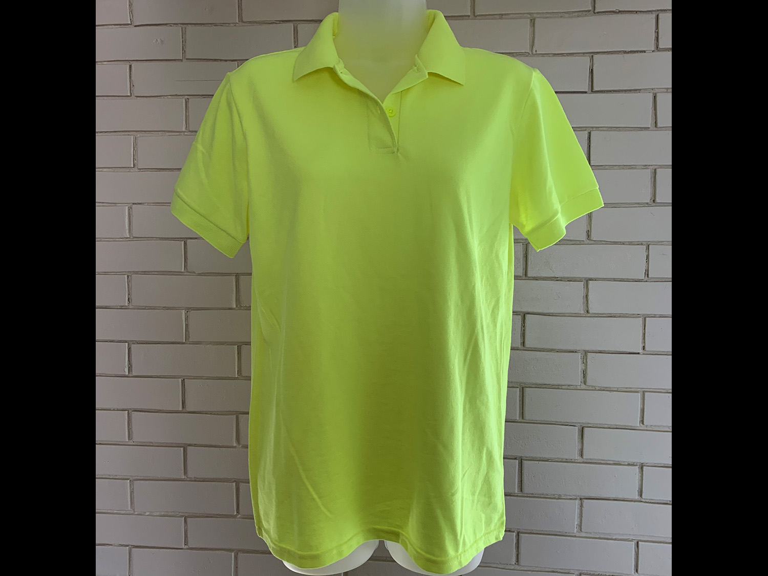 Gildan Womens DryBlend Fluorescent Yellow Polo Shirt Size M