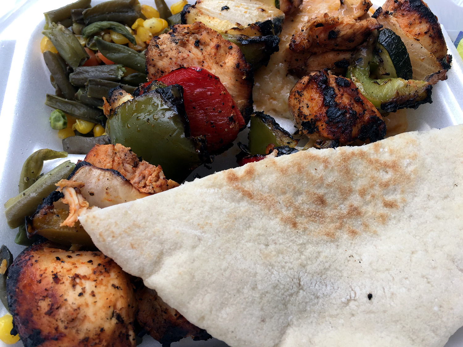 Grilled Chicken Kababs Plate at Jaffa Bagels
