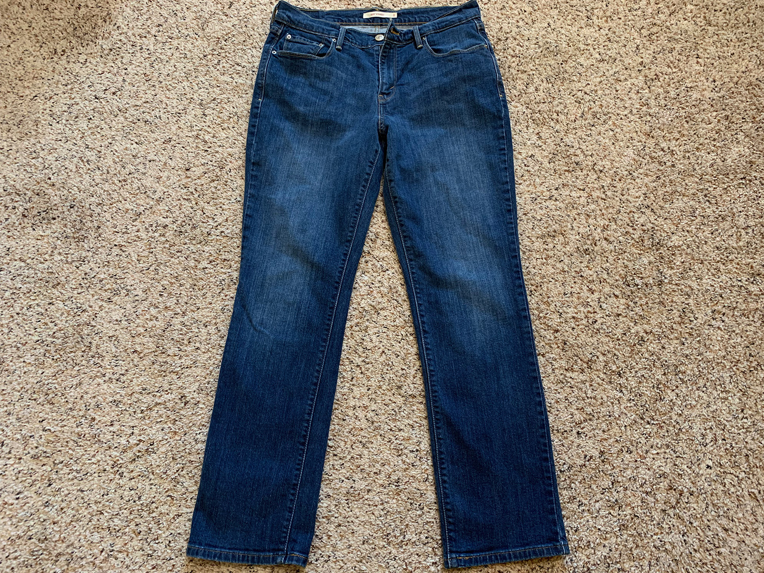 Levis Womens 505 Straight Blue Jeans Size 8