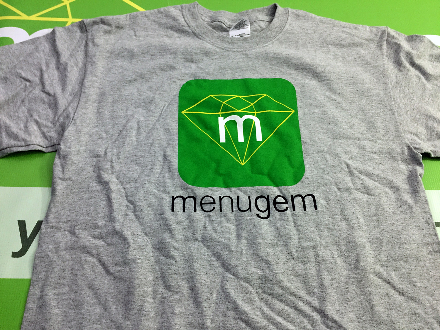 MenuGem Mens T-shirt Heather Grey Medium