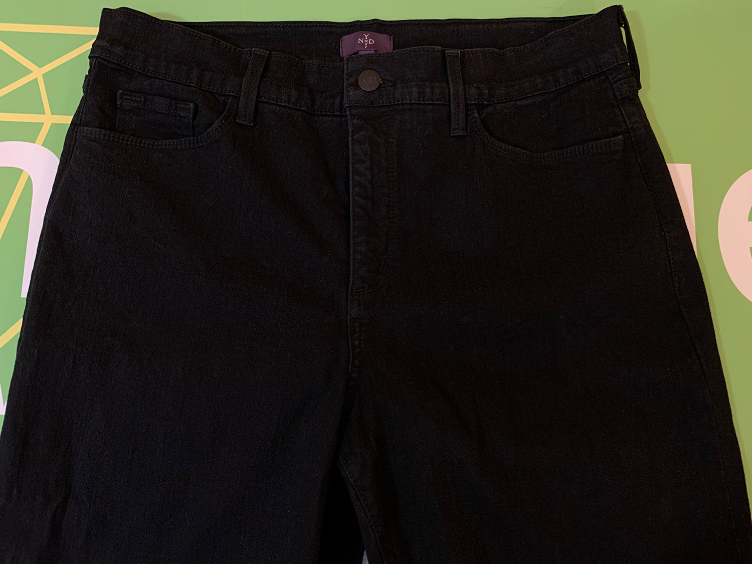 NYDJ Not Your Daughters Jeans Womens Straight Black Jeans Size 14