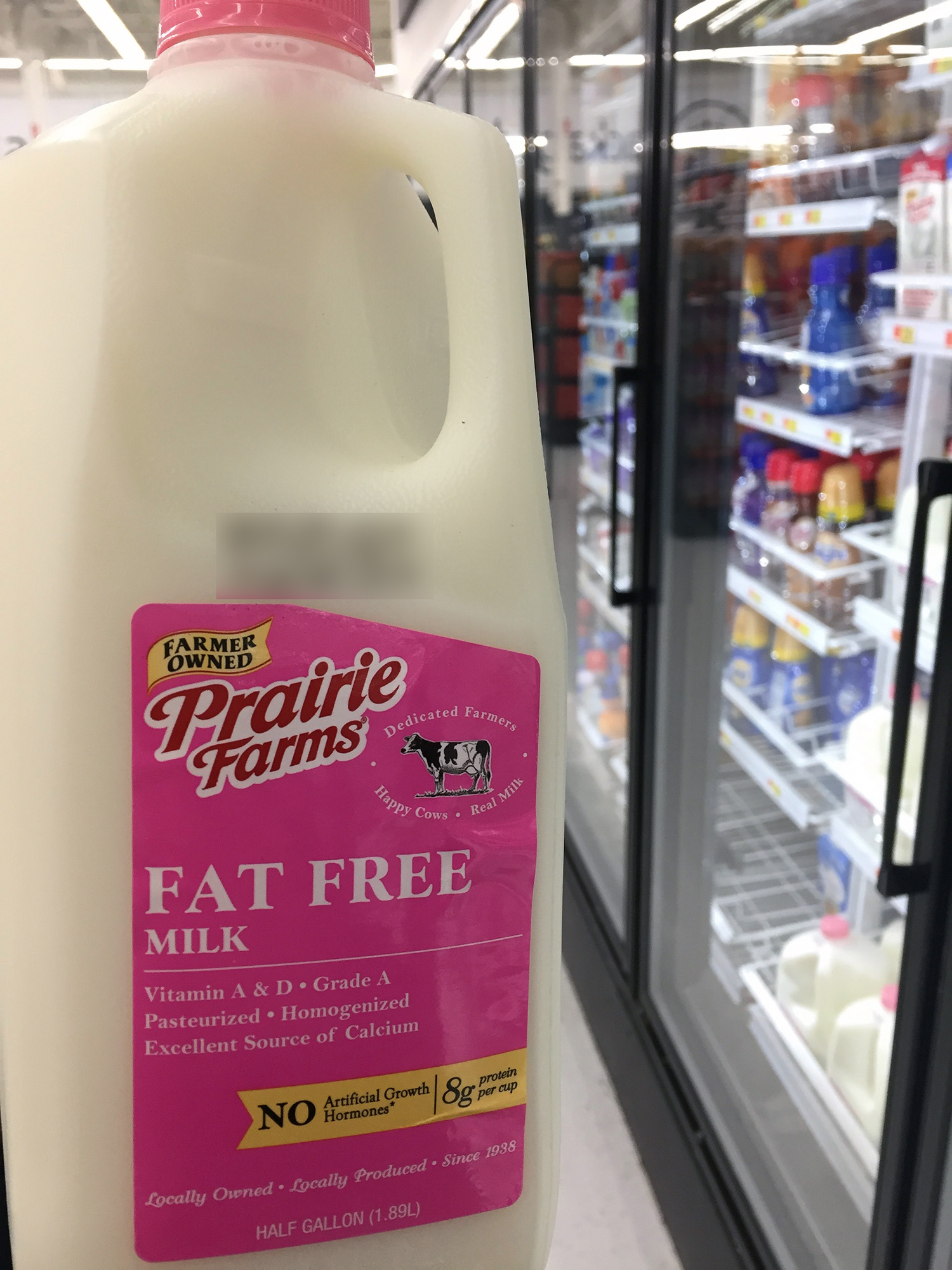 Prairie Farms Fat Free Milk - Half Gallon