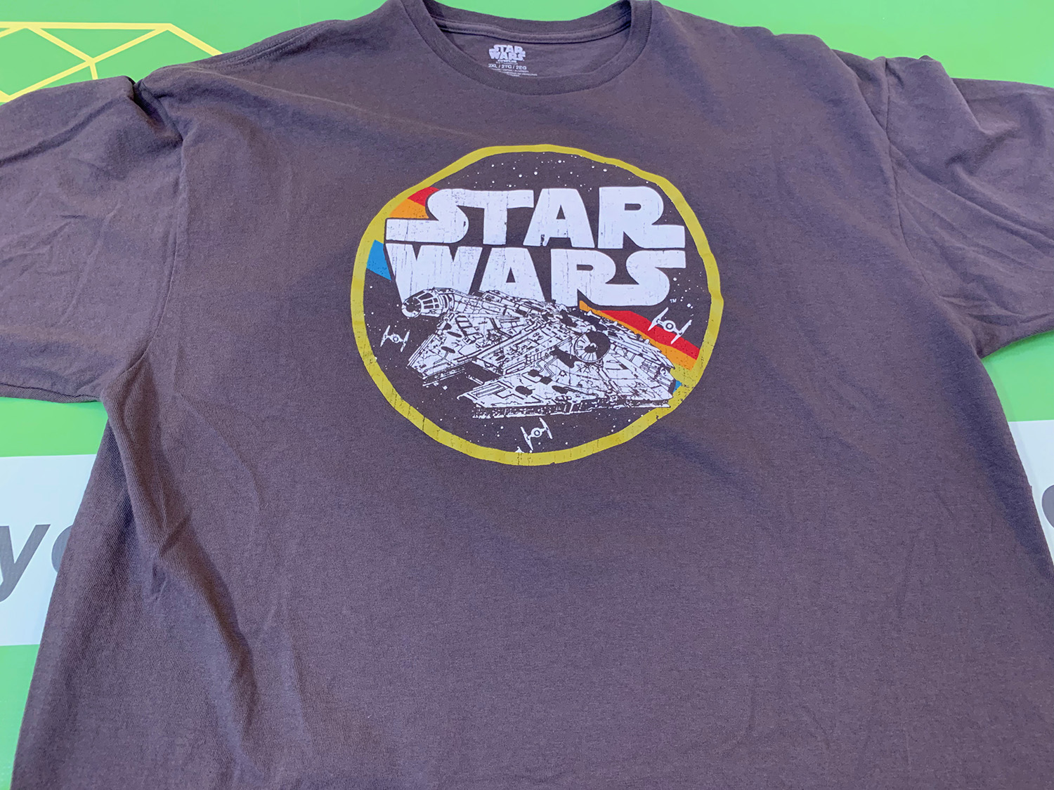 Star Wars Mens Millennium Falcon Retro T-Shirt Size 2XL