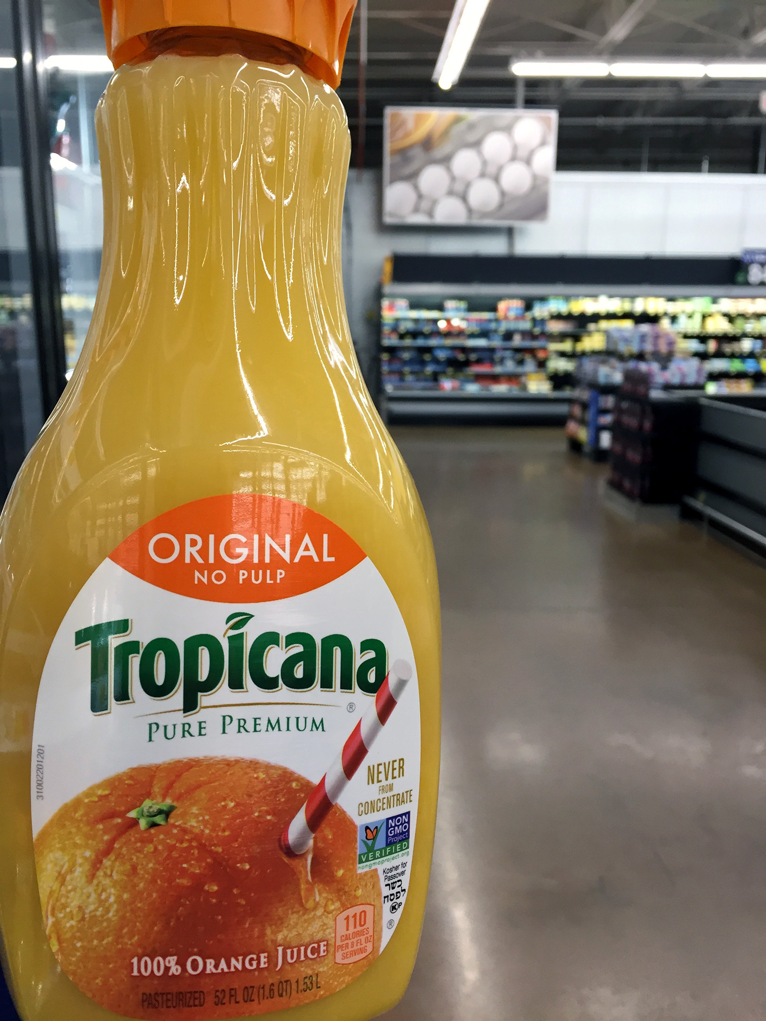 Tropicana Orange Juice - Original (no pulp) - 52 Fl Oz