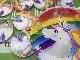 Lot of 11 8 Ct. Unicorn Paper Dessert Plates