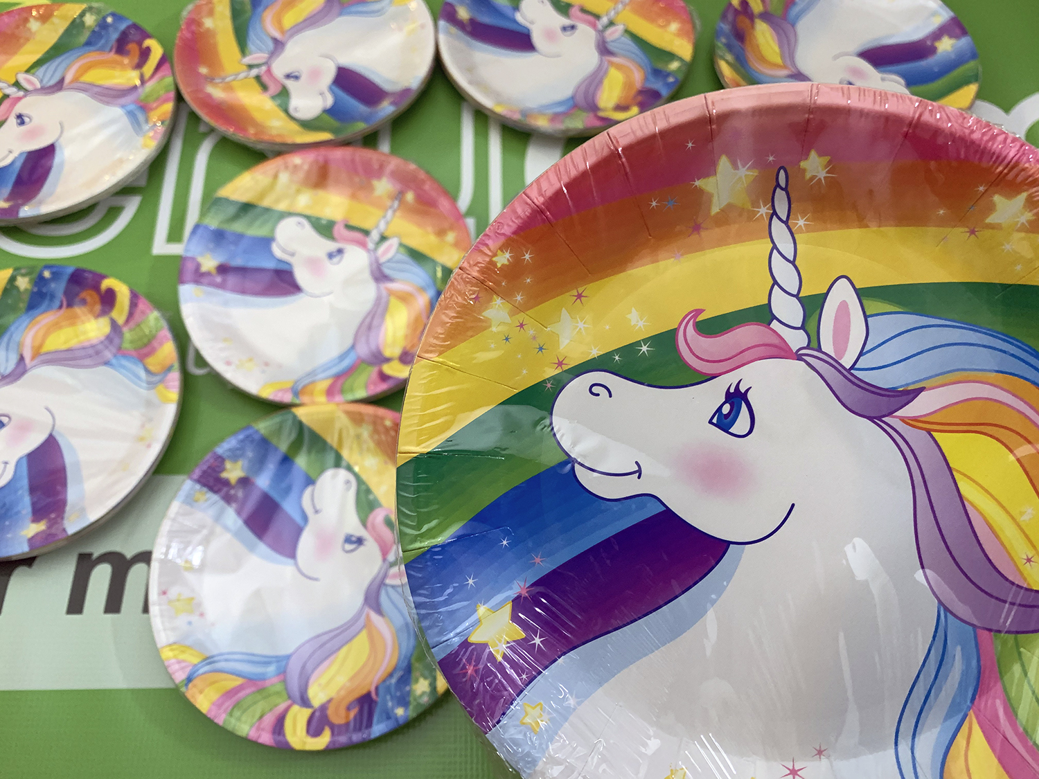 Lot of 11 8 Ct. Unicorn Paper Dessert Plates