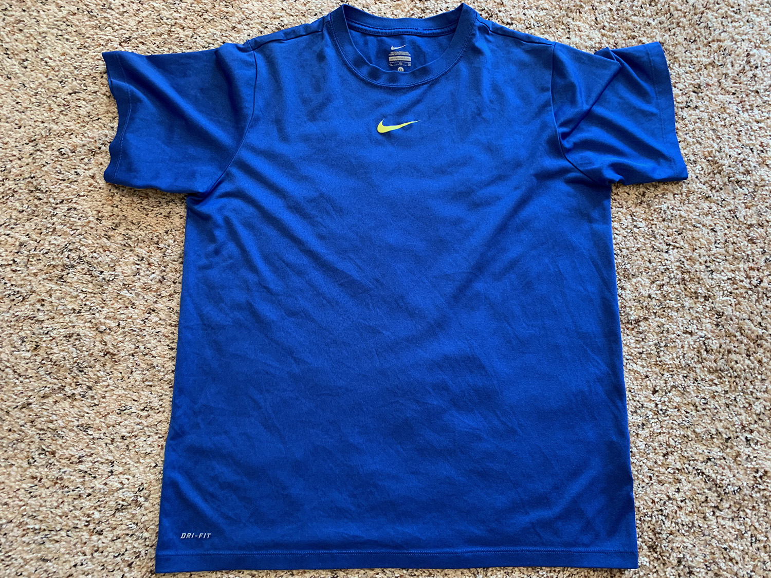 Nike Youth Dri-Fit Blue Polyester T-Shirt Size XL