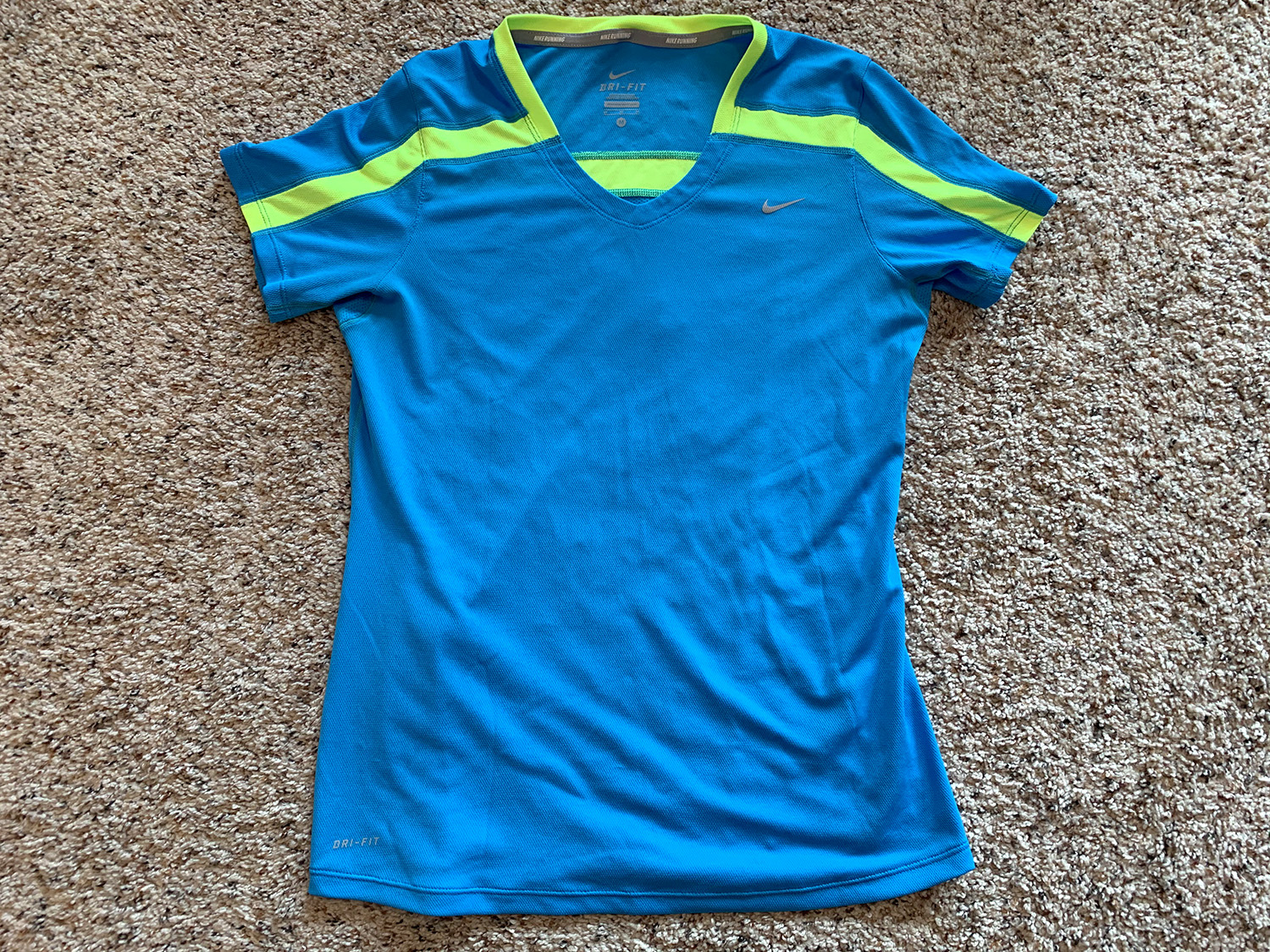 Nike Womens Dri-Fit Blue Running Shirt Size M
