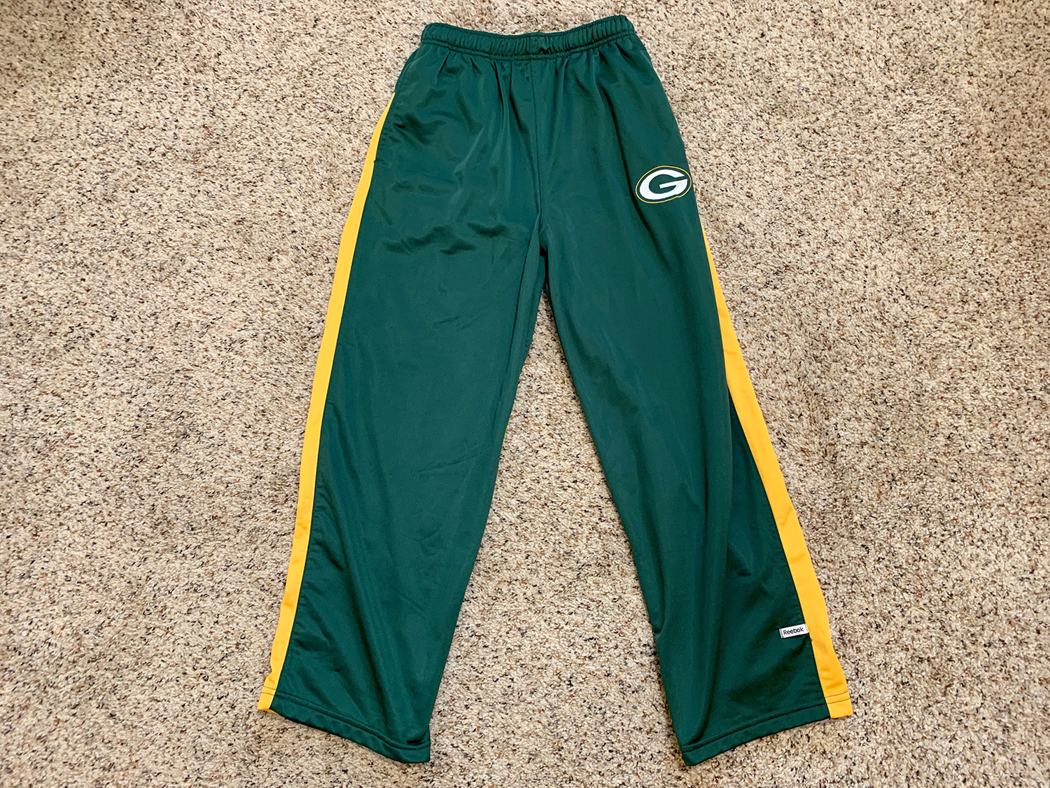 Reebok NFL Team Apparel Youth Green Bay Packers Logo Pants Size L