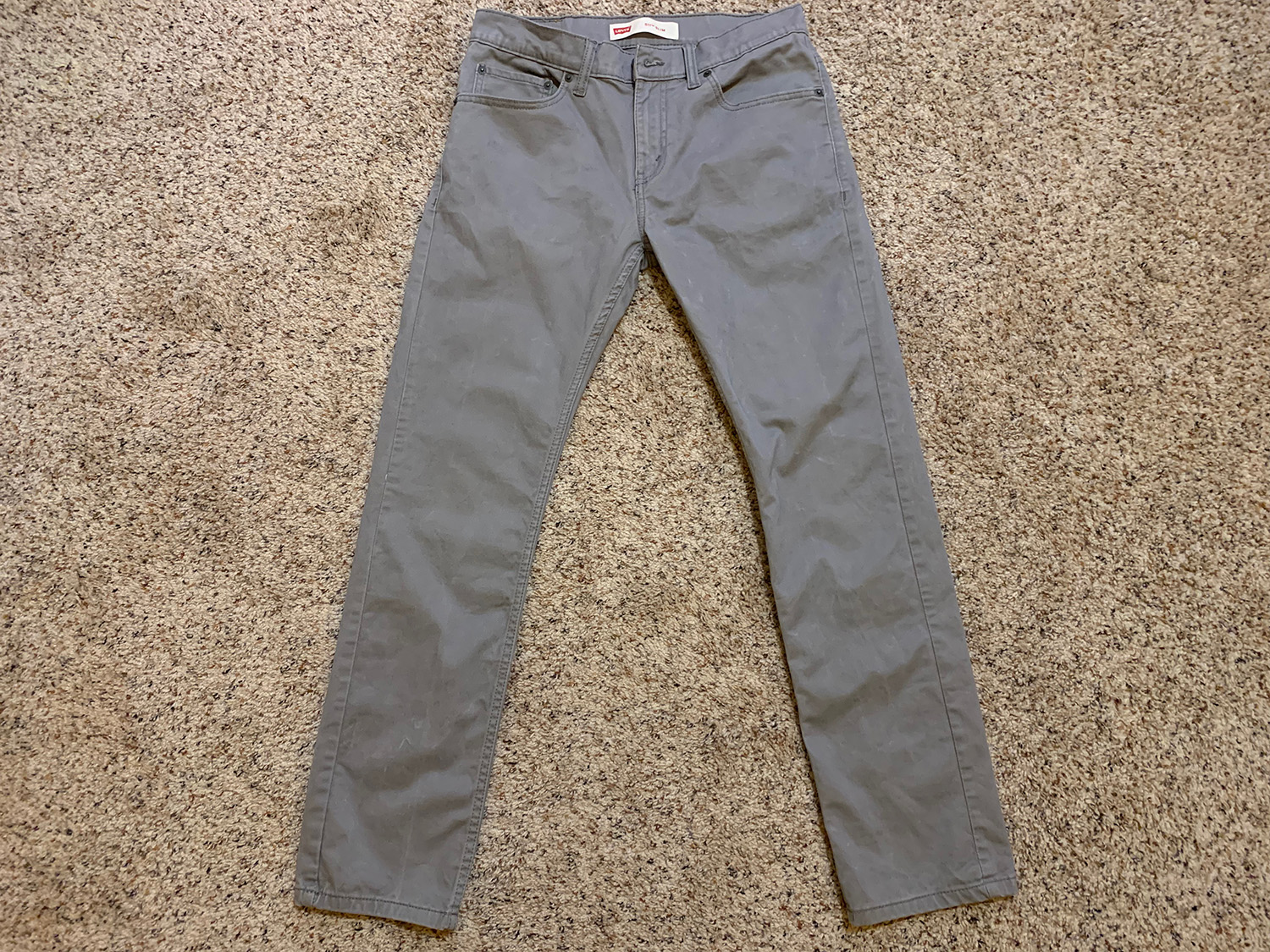 Levis Boys 511 Slim Fit Sueded Cotton Pants Size 18 Regular
