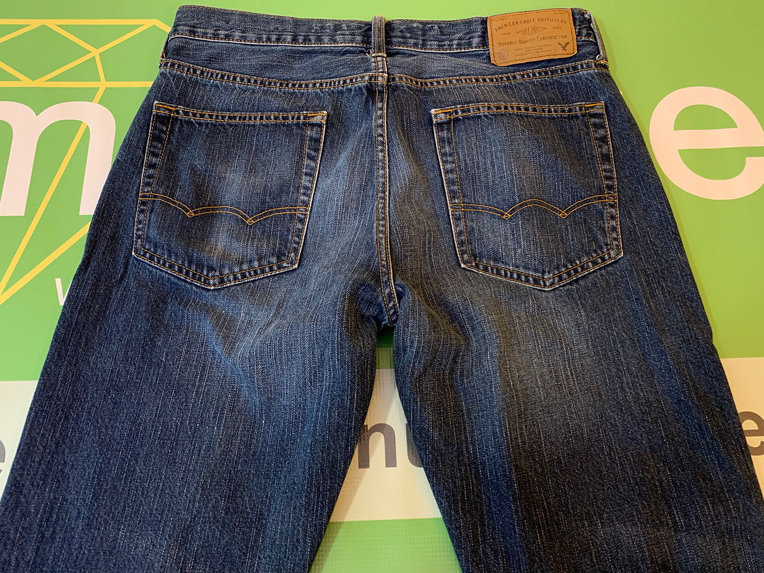 American Eagle Original Straight Jeans Hemmed to 32 x 28 at The MenuGem Web Store