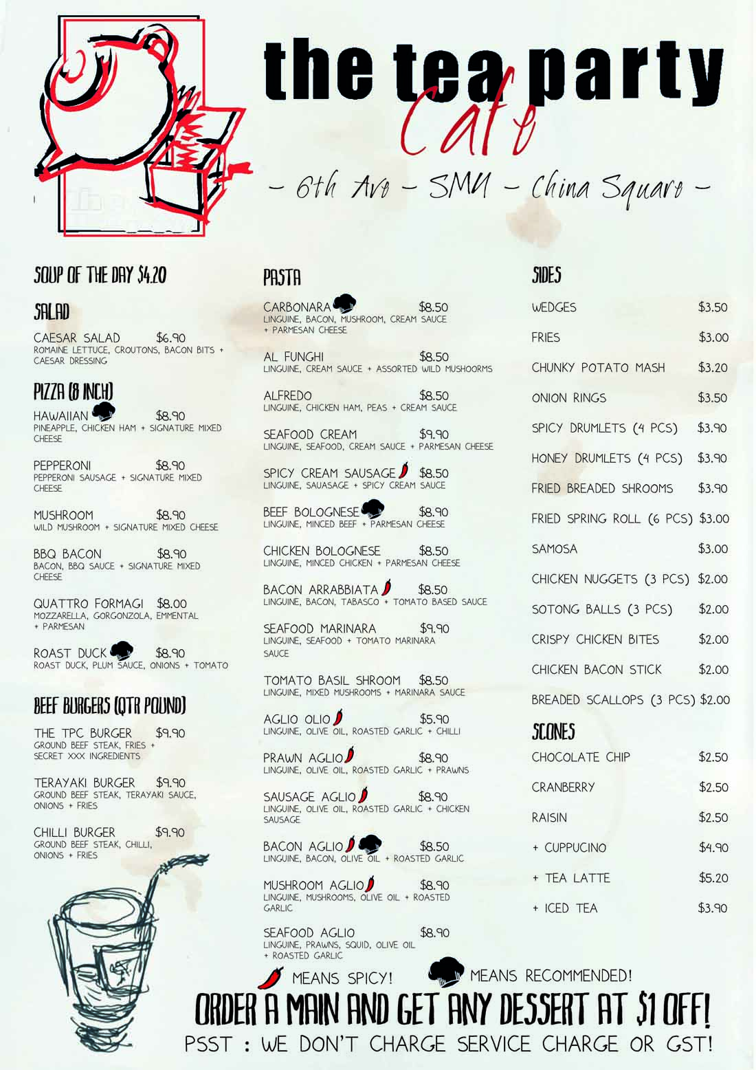The Tea Party Cafe on MenuGem®